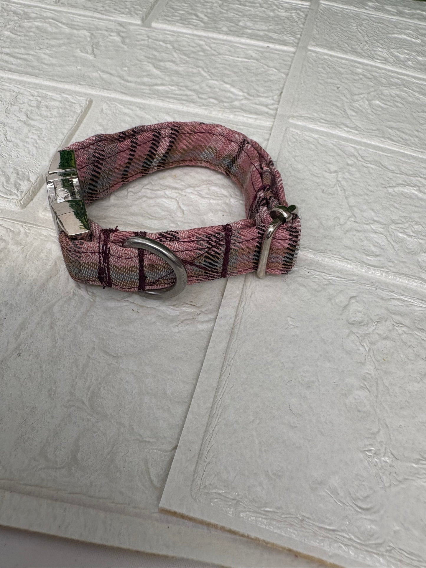Pink/brown tartan