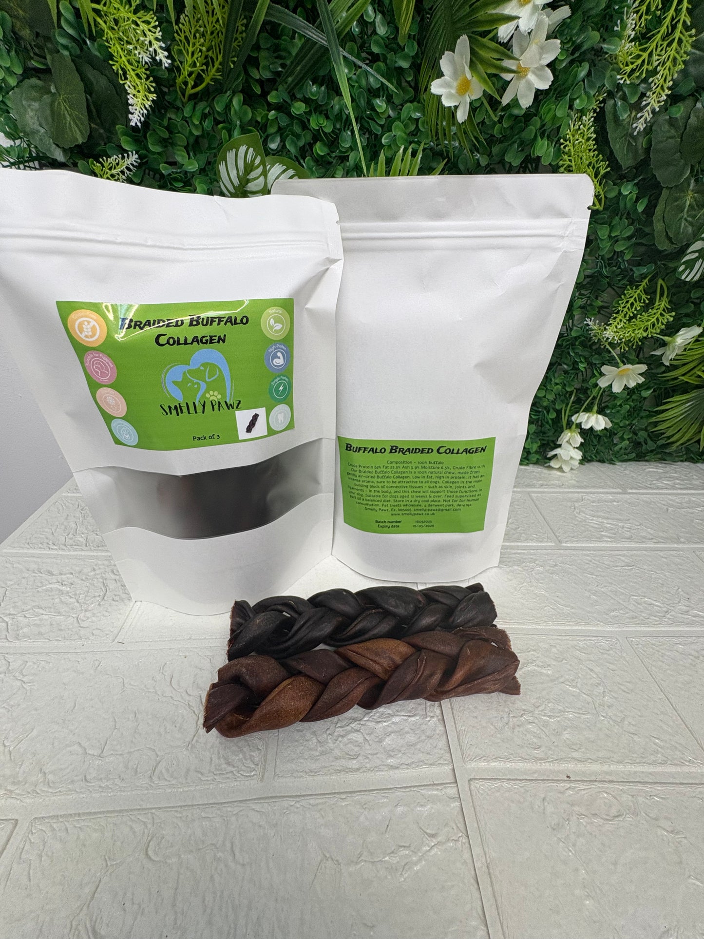 Braided buffalo collagen