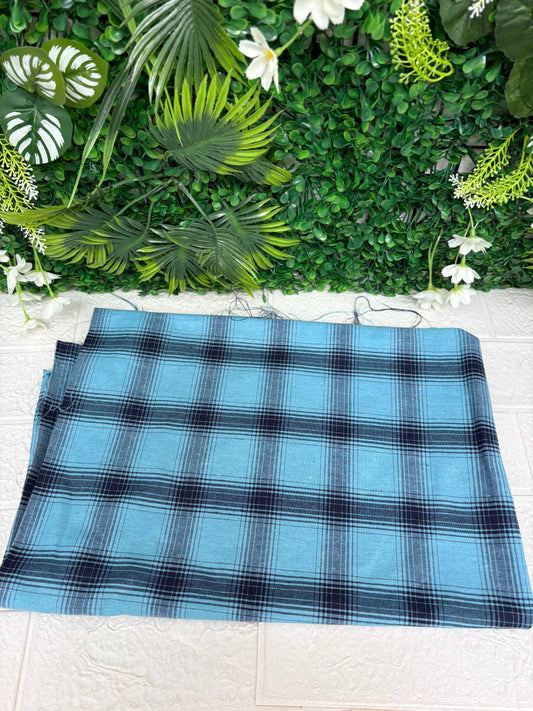 Blue & navy tartan