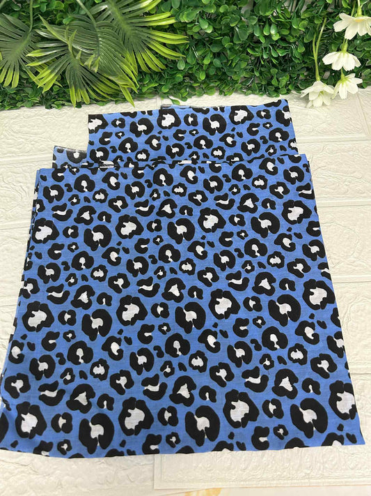 Blue leopard print