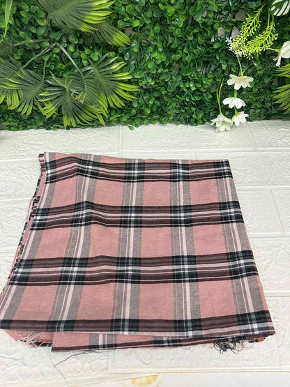 Pink/brown tartan