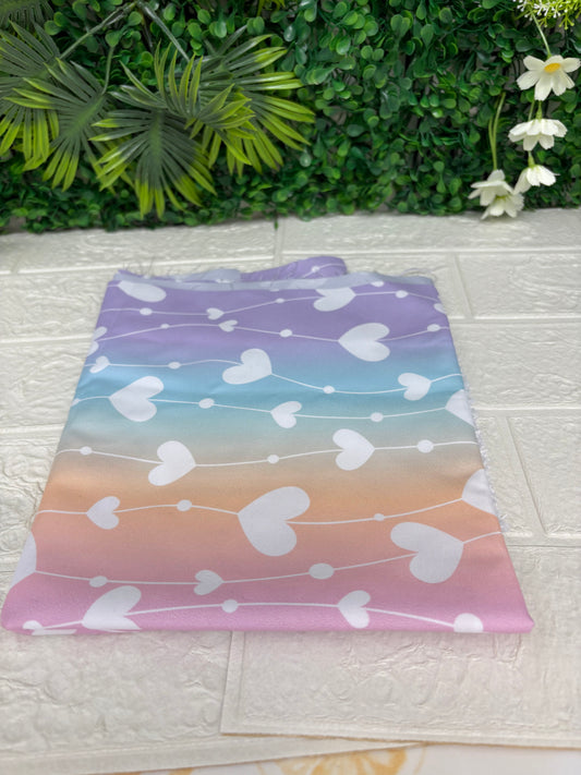 Pastel striped & hearts