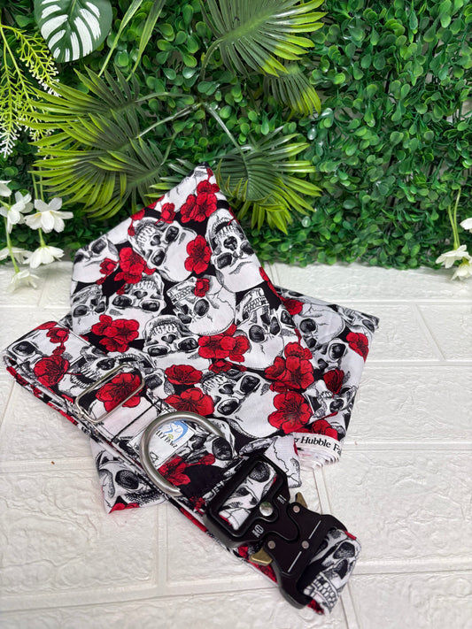 Skull & red roses
