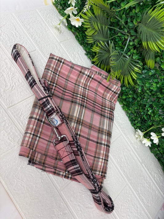Pink/brown tartan