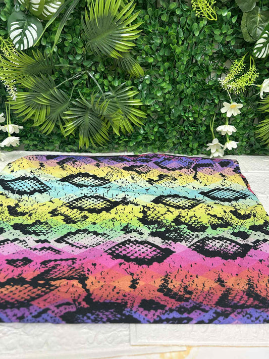 Multicolour snakeskin